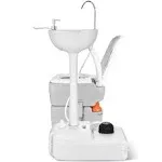 YITAHOME Portable Sink and Toilet, 17 L Hand Washing Station & 5.3 Gallon Flush Potty,for Outdoor,Camping, RV, Boat, Camper, Travel