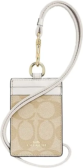 Coach Outlet Id Lanyard In Signature Canvas