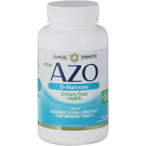 AZO D-Mannose Urinary Tract Health Cleanse, Flush & Protect Capsules