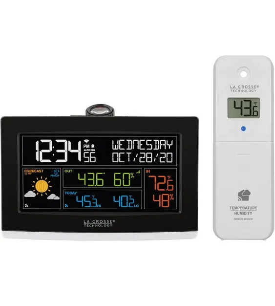 La Crosse Technology Digital Wi-Fi Projection Alarm Clock