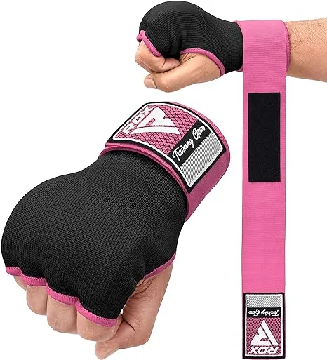 Gel Padded Inner Gloves Hook & Loop Wrist Strap for Knuckle Protection