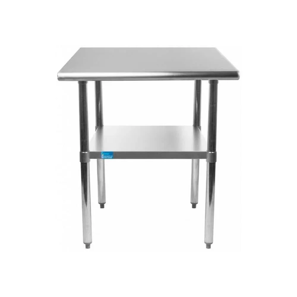 Stainless Steel Food Prep Work Table with Adjustable Undershelf 18”x18”