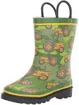 Western Chief Kids Vintage Tractors Rain Boot - Green