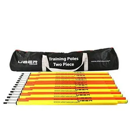 Professional Quality Speed and Agility Training Poles - Set of 12 poles with carrying bag