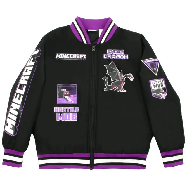 Minecraft Bomber Jacket for Boys, Boys Bomber Jacket