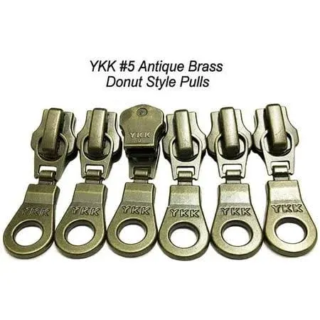 YKK Zipper Repair Kit Solution 5 Zipper Heads - Sliders with Pulls #5 Brand Donut ...