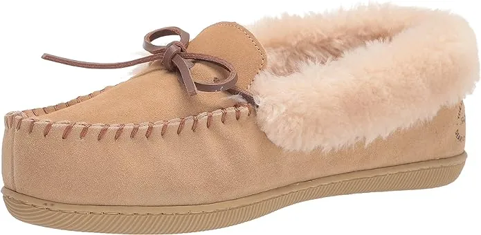 Dearfoams Women's Bethany Genuine Suede Moccasin Slipper