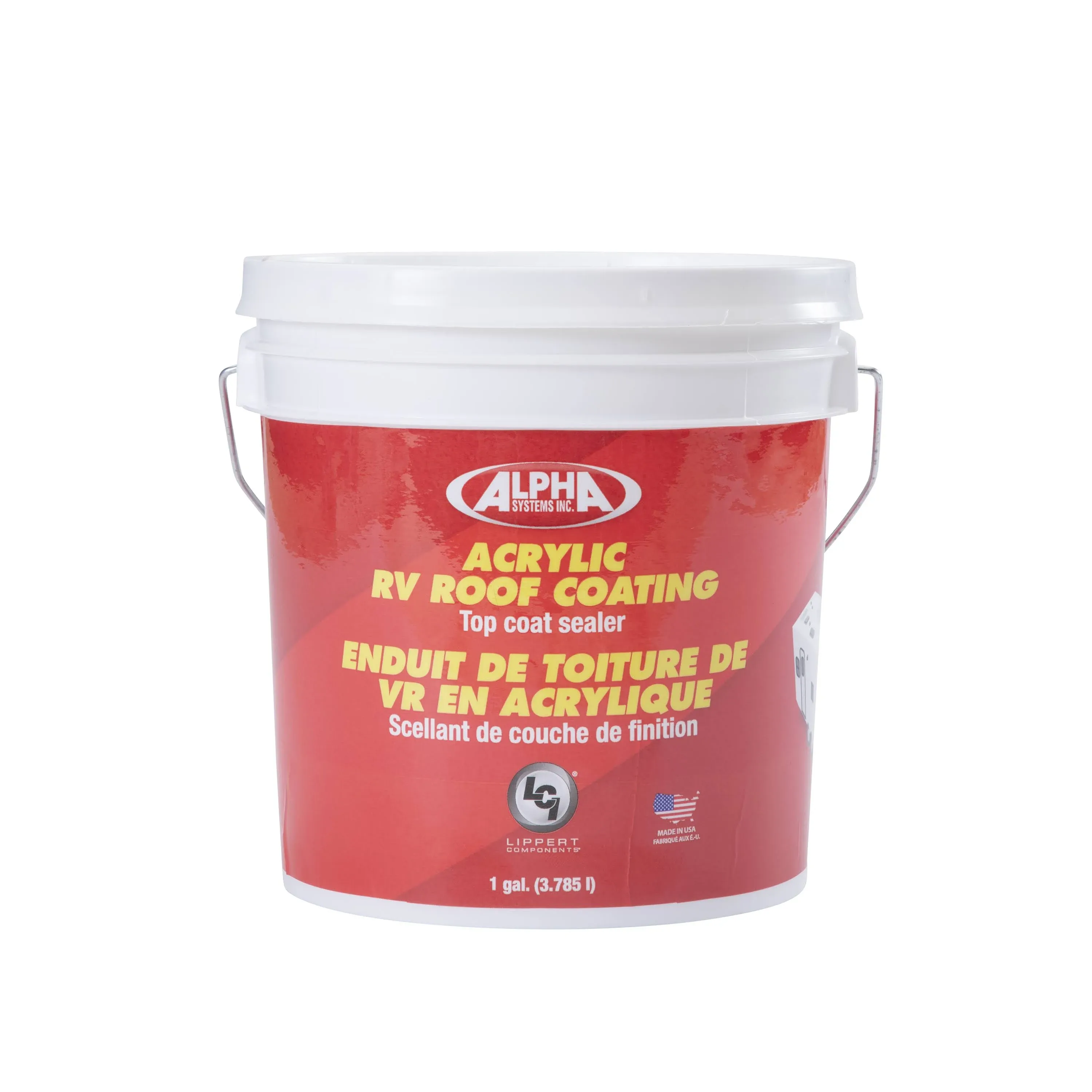 Lippert 862401 4034 Water Based Acrylic Elastomeric RV Roof Top Coat (1 Gallon)