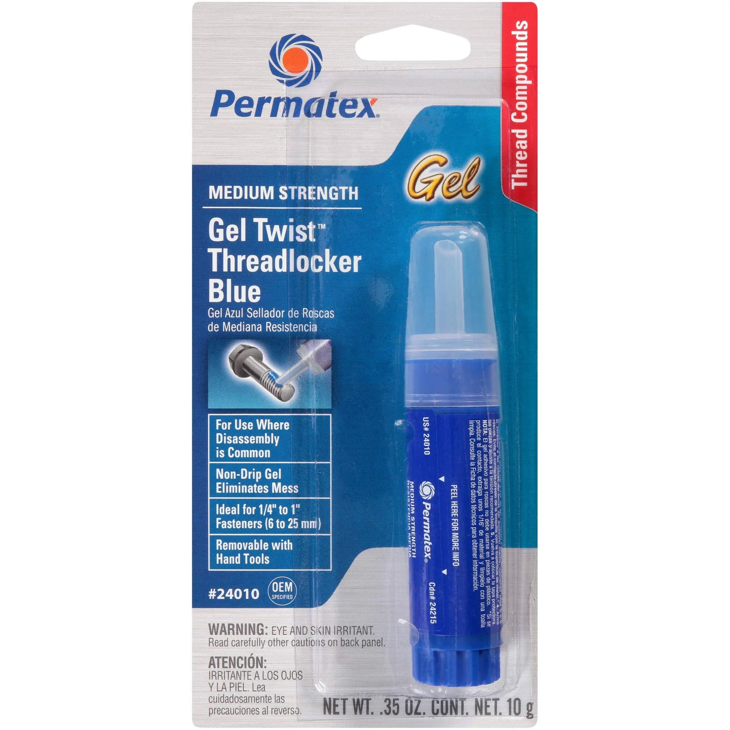 Permatex Medium Strength Gel Twist Threadlocker 24010