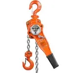 VEVOR Manual Lever Chain Hoist 3/4 Ton 1650 lbs Capacity 10 ft Come Along G80 Galvanized Carbon Steel with Weston Double-Pawl Brake Auto Chain