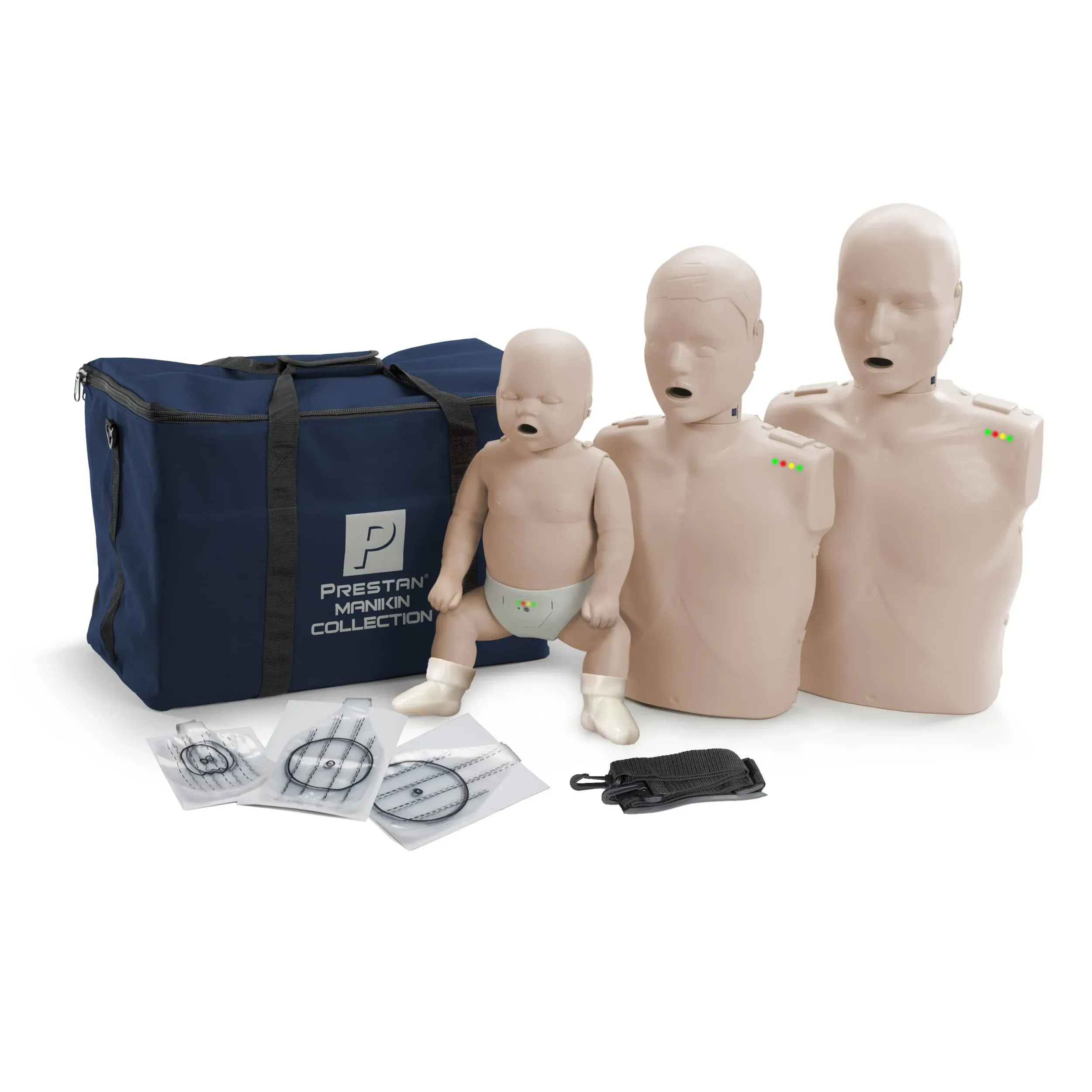 Prestan PP-FM-300M-MS CPR Manikins with CPR Rate Monitor - 1 Adult, 1 Child, and 1 Infant - 3/Pack