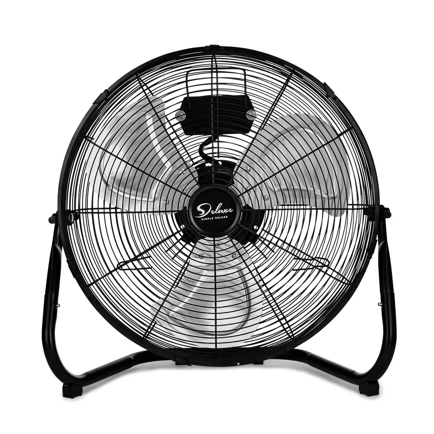 Simple Deluxe 3-Speed High Velocity Heavy Duty Metal Industrial Floor Fans Quiet