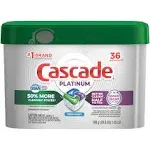 Cascade Platinum + OXI Fresh Scent Dishwasher Detergent ActionPacs Pods 14 Count