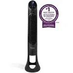 Honeywell Black QuietSet Oscillating Electric Tower Fan  9.8&#034; Lx10.4&#034; Wx40&#034; H