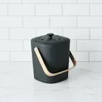 Kitchen Compost Bin – Made of Sustainable Bamboo Fiber - Graphite Color