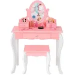 Costzon Kids Vanity Set with Mirror