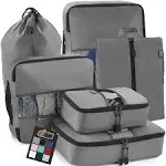 Gorilla Grip 6 Piece Packing Cubes Set, Travel Essential Space Saving Mesh Bag Organizers for Suitcases and Luggage Bags, Gray, Size: 6 Pack