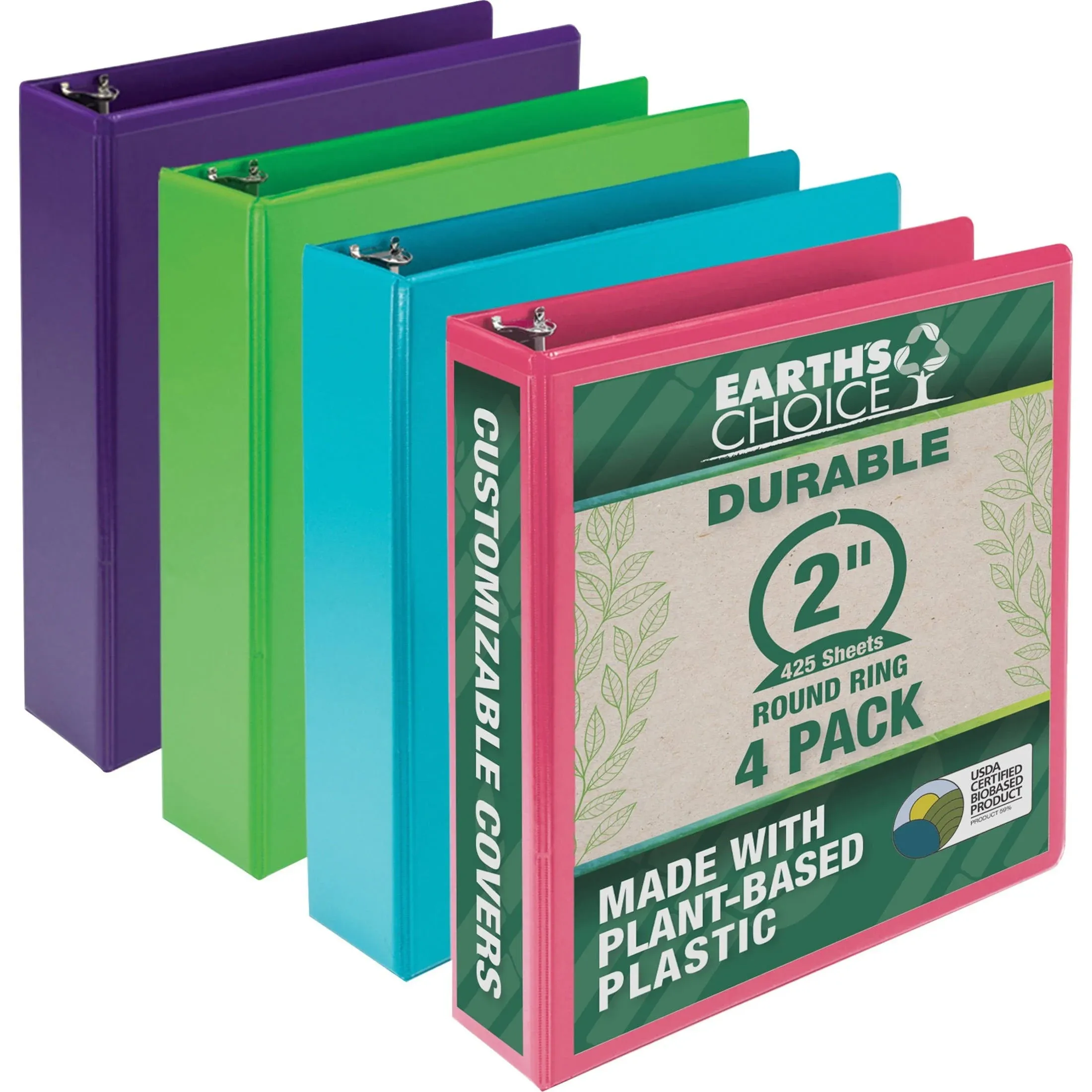 Biobased 2&quot; RR View Binder 4pk