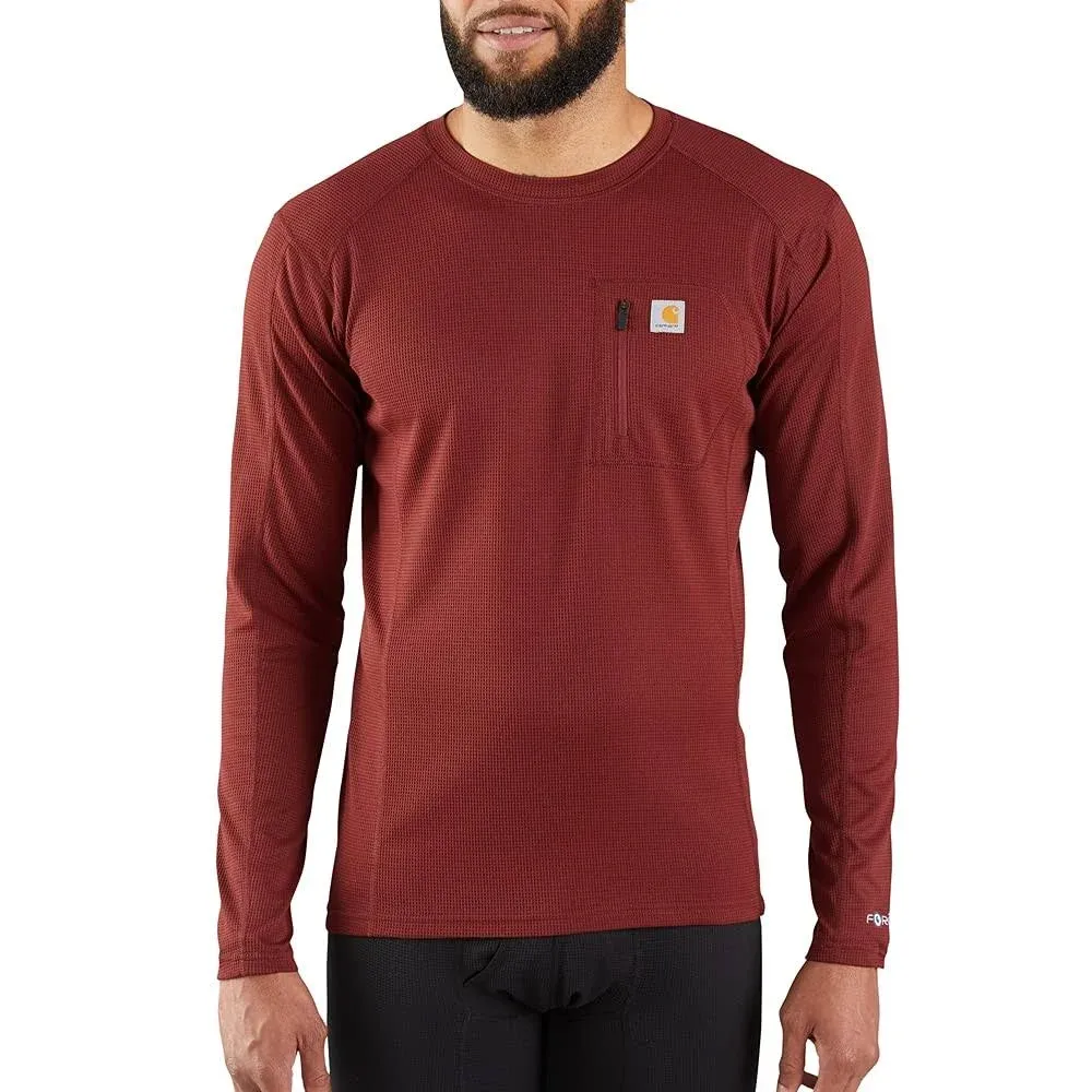 Carhartt Men's Force Midweight Tech Thermal Base Layer Long Sleeve Shirt, Fired ...