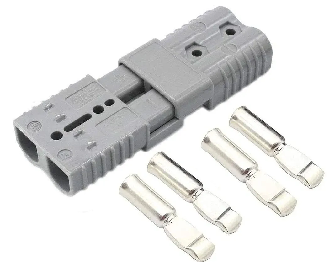 Liyafy Battery Quick Connect Disconnect Electrical Plug 175A 1/0AWG for Recovery Winch or Trailer W 4 Pcs Terminal Pins 2pcs