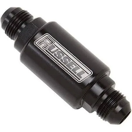 Russell Performance Black Anodized (3-1/4in Length 1-1/4in dia. -8 male inlet/outlet)