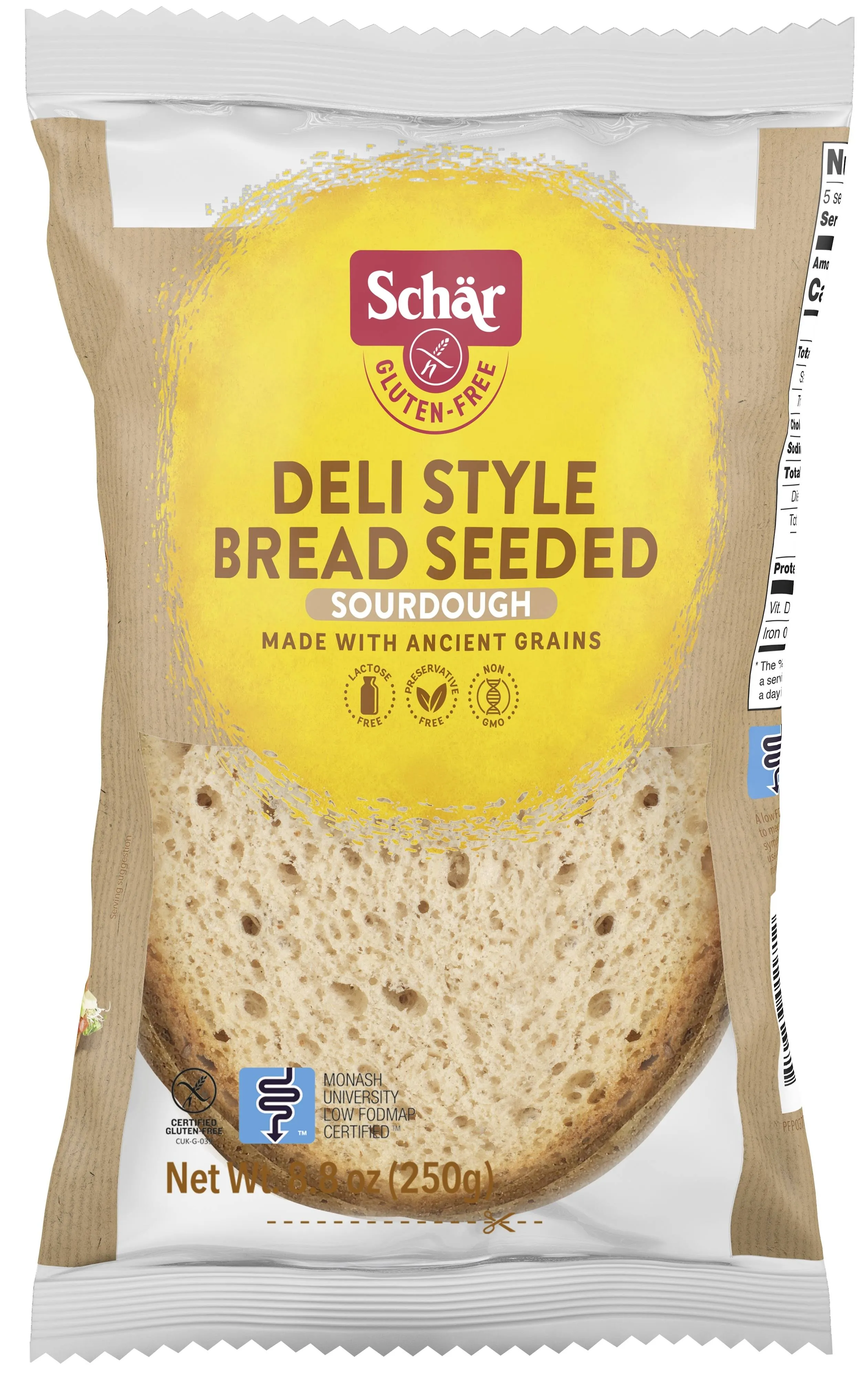 Schar Bread, Sourdough, Seeded, Deli Style - 8.8 oz