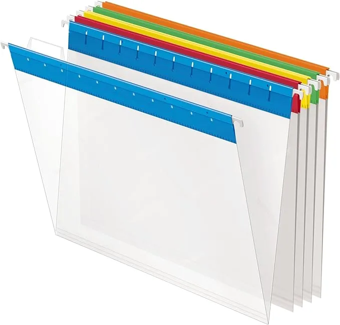 Pendaflex Poly Hanging Folders, Letter size, 1/5-Cut Tab, Assorted, 25/Box