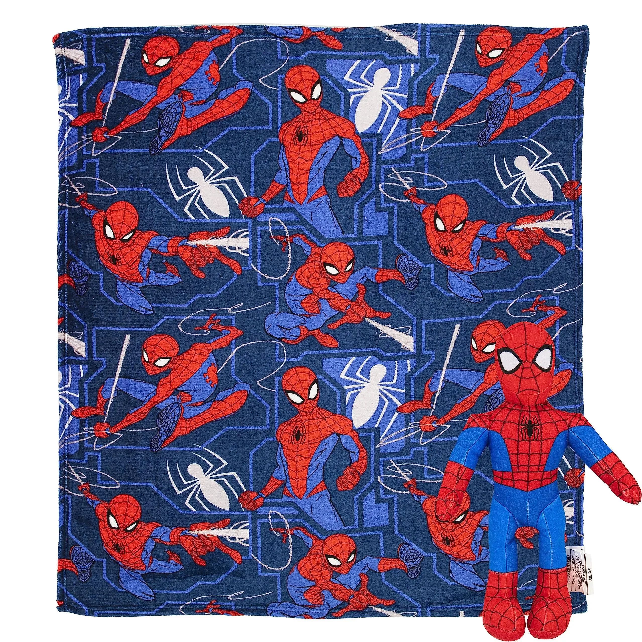 Spider-Man Fearless Spidey Character Hugger Pillow & Silk Touch Throw Set