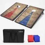 GoSports Classic Cornhole Set – Includes 8 Bean Bags, Travel Case and Game Rules (Choice of Style)