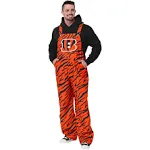 FOCO Cincinnati Bengals NFL Mens Tiger Stripe Thematic Bib Overalls