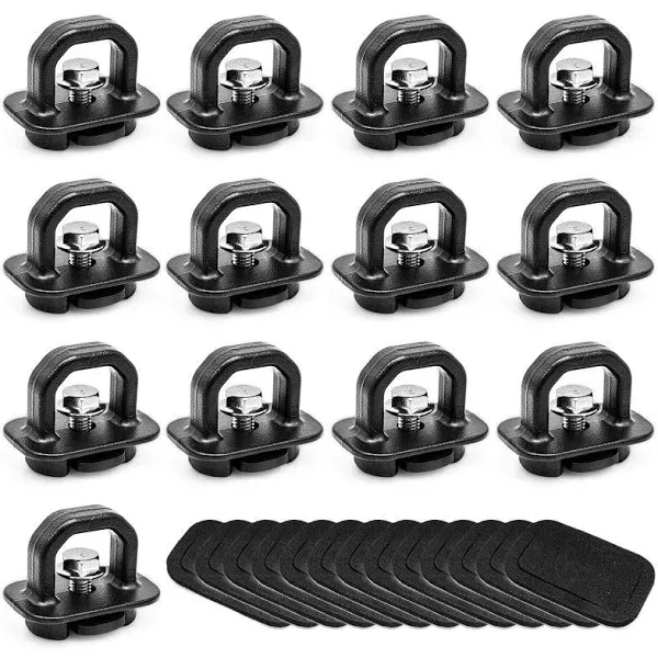 DZ97903 Truck Bed Side Wall Tie Down Anchors, Bed Cargo Hooks for 2007-2023 Chevy Silverado 1500 2500 3500 Chevy Colorado IGMC Sierra 1500 2500 3500 I GMC Canyon 9PCS