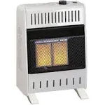 Procom 10,000 BTU Natural GAS Ventless Infrared GAS Wall Heater with Base Feet, T-Stat Control, White