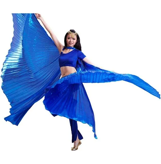 Wuchieal Women's Egyptian Egypt Belly Dance Costume Bifurcate Isis Wings