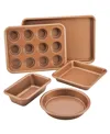 5-pc. Nonstick Bakeware Set In Copper