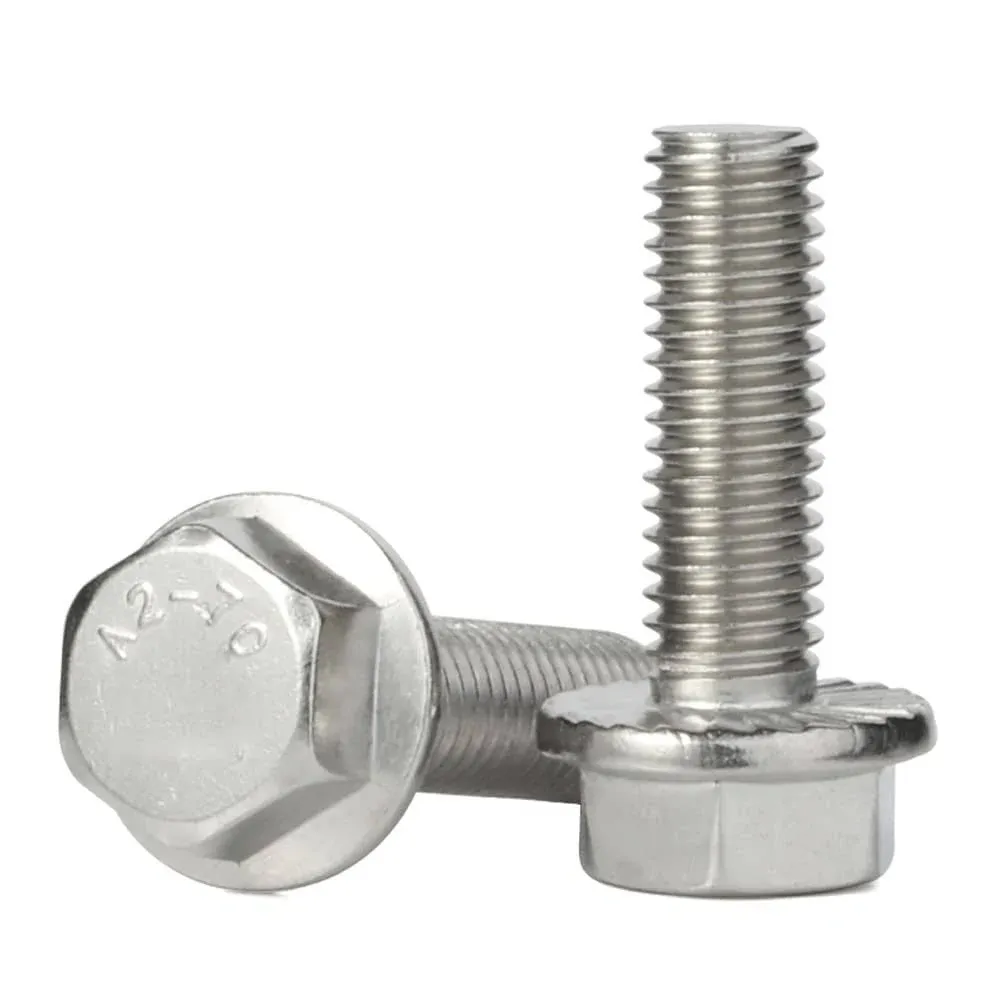 MewuDecor M8-125 x 40mm Flanged Hex Head Bolts Flange Hexagon Screws, Stainless ...