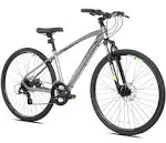 700c Giordano Brava Hybrid Comfort Bike, Small, Silver