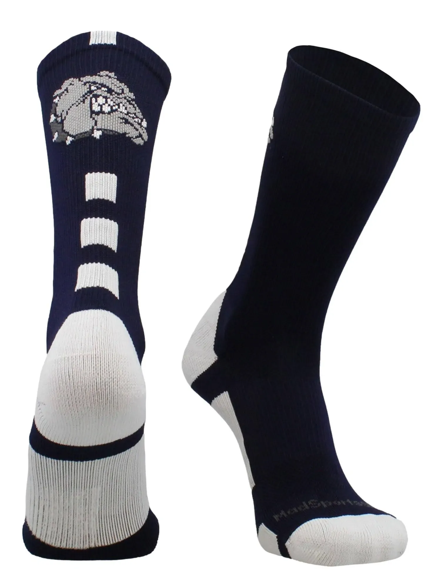 MadSportsStuff Bulldogs Logo Athletic Crew Socks (Multiple Colors)