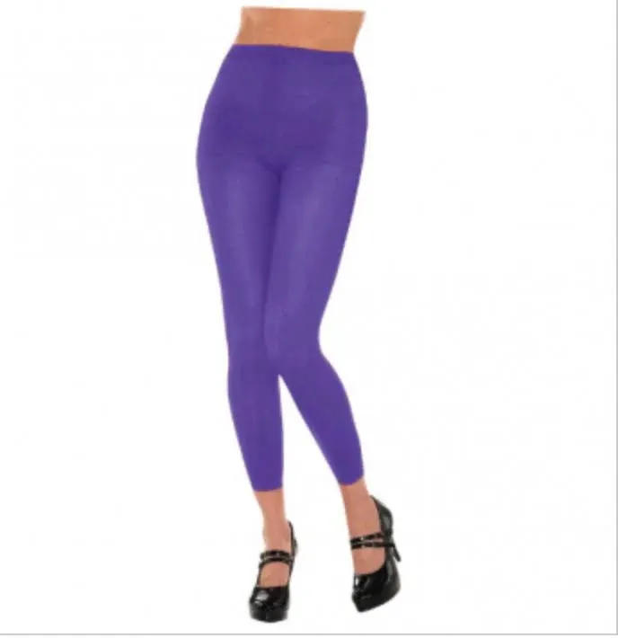 Amscan Women's Footless Tights Halloween Costume, Purple, One Size