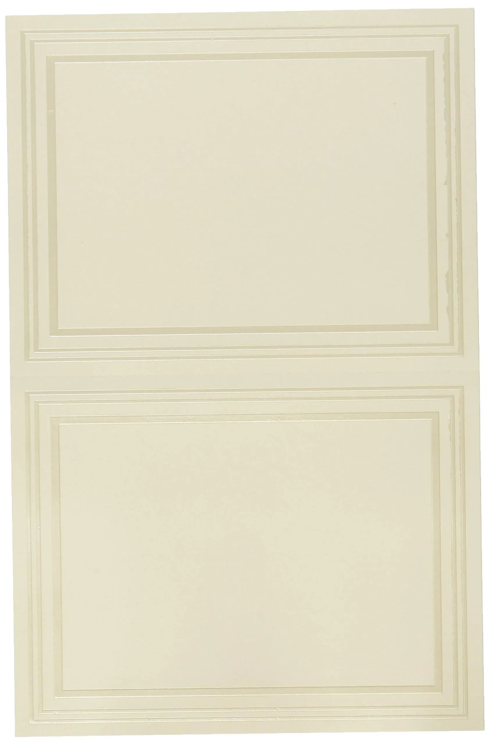 Great Papers® Triple Pearl Embossed Border Ivory 2-up Postcards with Envelopes, 50/Pack