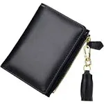 GEEAD Small Wallets for Women Bifold Slim Coin Purse Zipper ID Card Holder