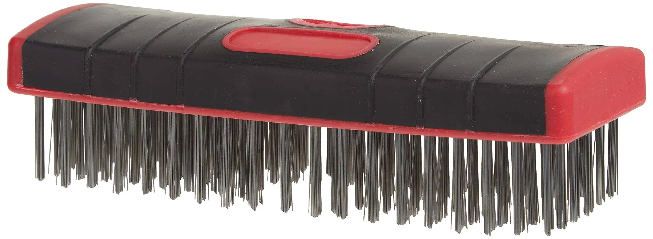 Red Devil 4166 Soft Grip Stainless Steel Scrub Brush, 7"