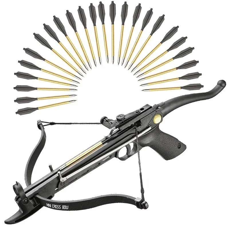 Crossbow Self-Cocking 80 Lbs with Adjustable Sight and Total of 27 Aluminim Arro