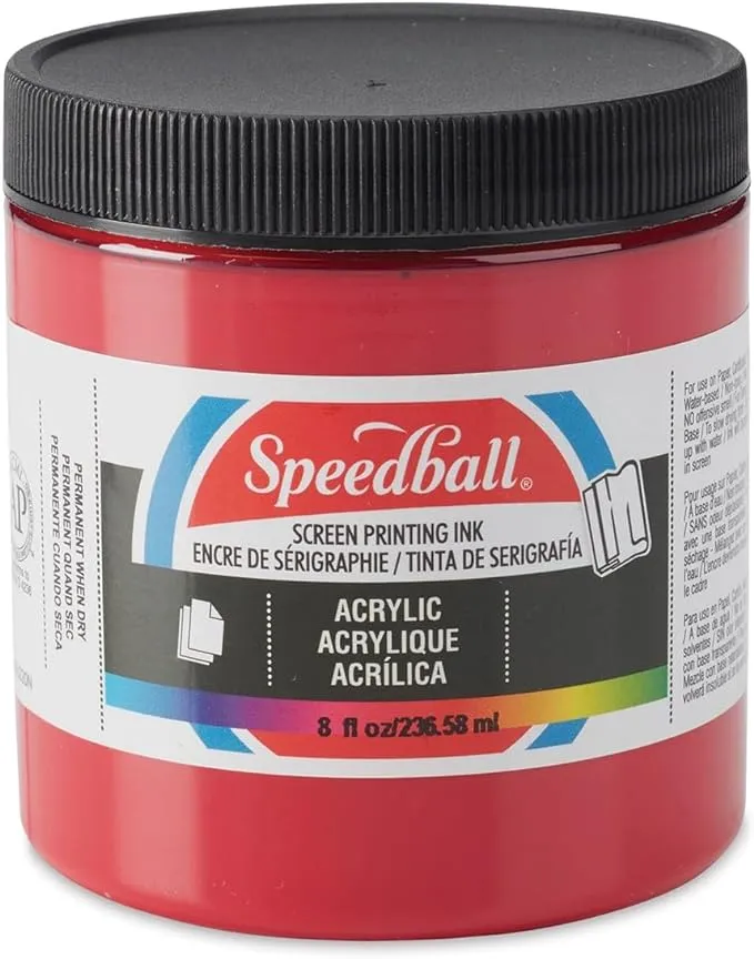 Speedball 8 oz. Acrylic Screen Printing Ink Dark Red