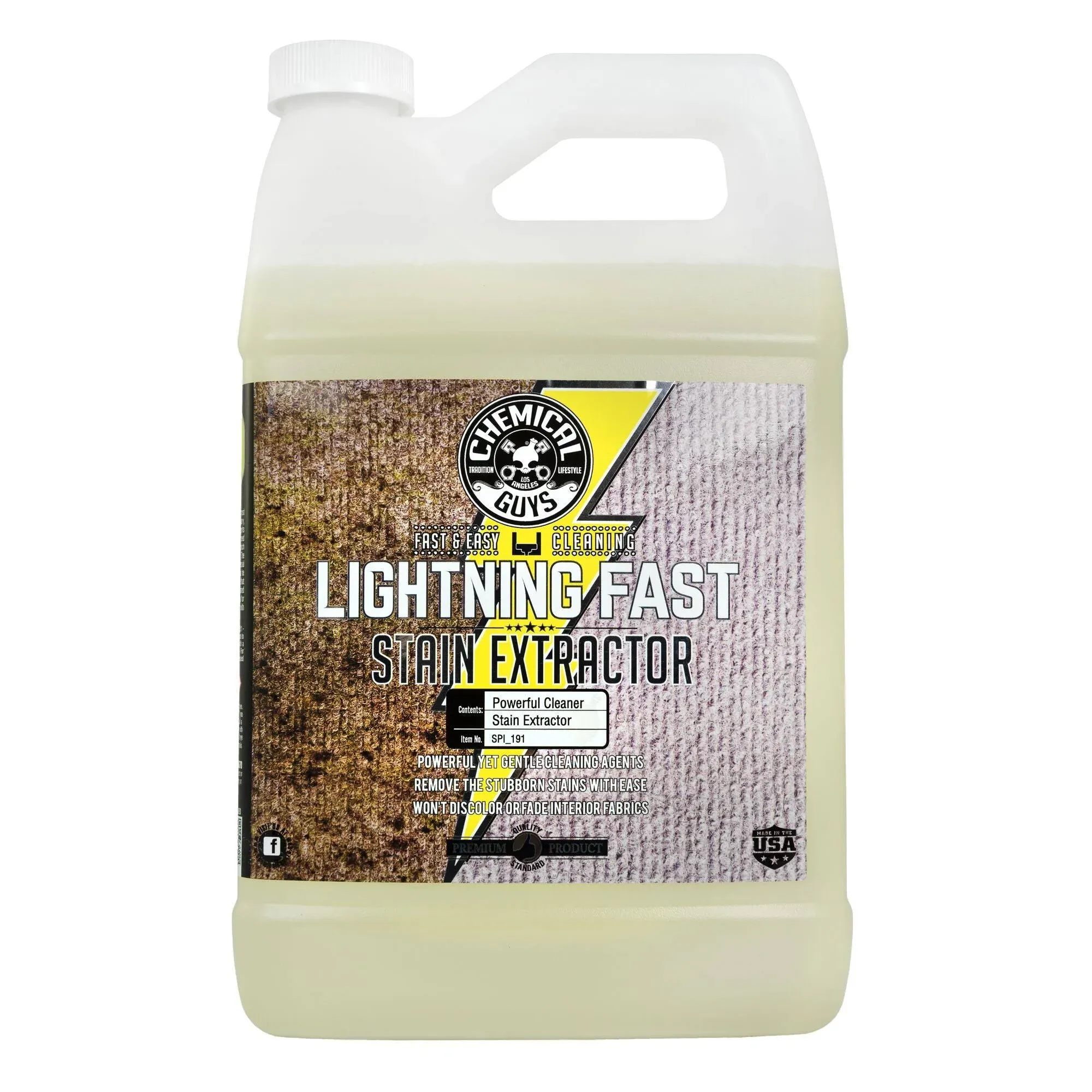 Chemical Guys SPI_191_1603 Lightning Fast Carpet and Upholstery Stain Extractor, (Fabric, Upholstery, & Carpet), Safe for Cars, Home, Office, Furniture & More, 16 fl oz, Fresh Scent