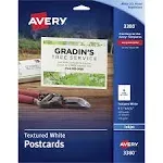 Avery Postcards, Matte, Two-Sided Printing, 5-1/2" x 4-1/4", 120 Cards (3380)