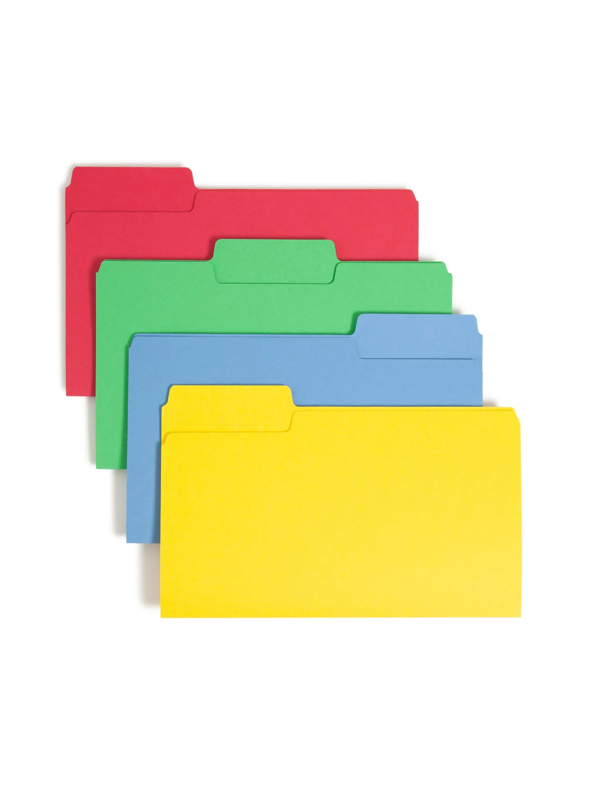 Smead SuperTab File Folders, 1/3-Cut Tabs, Legal, Assorted, 100/Box (SMD11962)