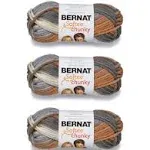 Yarnspirations - Bernat Softee Chunky Ombres Yarn Nature&#039;s Way Set of 3 New