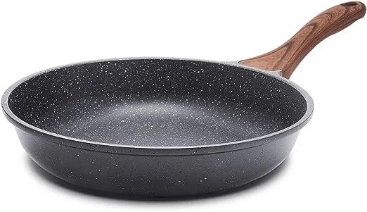 SENSARTE 9.5/11-Inch Nonstick Frying Pan Skillet, Swiss Granite Coating Omelette Pan, Healthy Stone Cookware Chef's Pan, PFOA Free (9.5 inch )