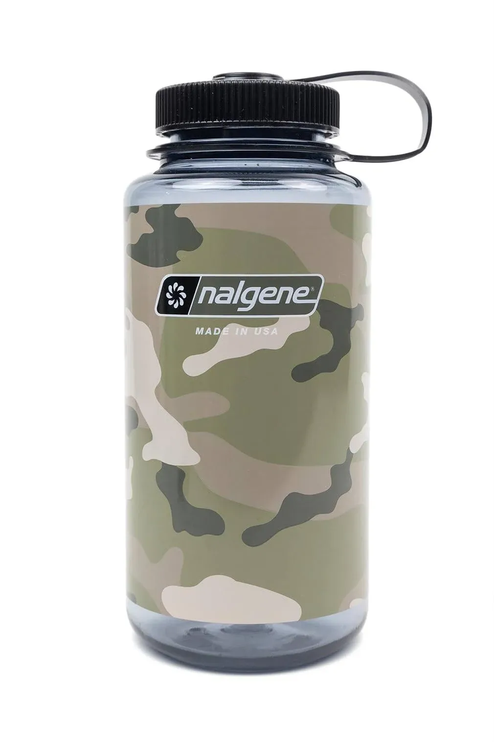 Nalgene 348822 Wide Mouth 32oz Clear - Camo Gray/Black