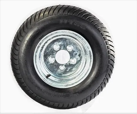 eCustomrim Trailer Tire On Rim 20.5X8-10 205/65-10 20.5X8.0-10 Load Range C 5 Lug Wheel Galvanized - 2 Year Warranty w/Free Roadside